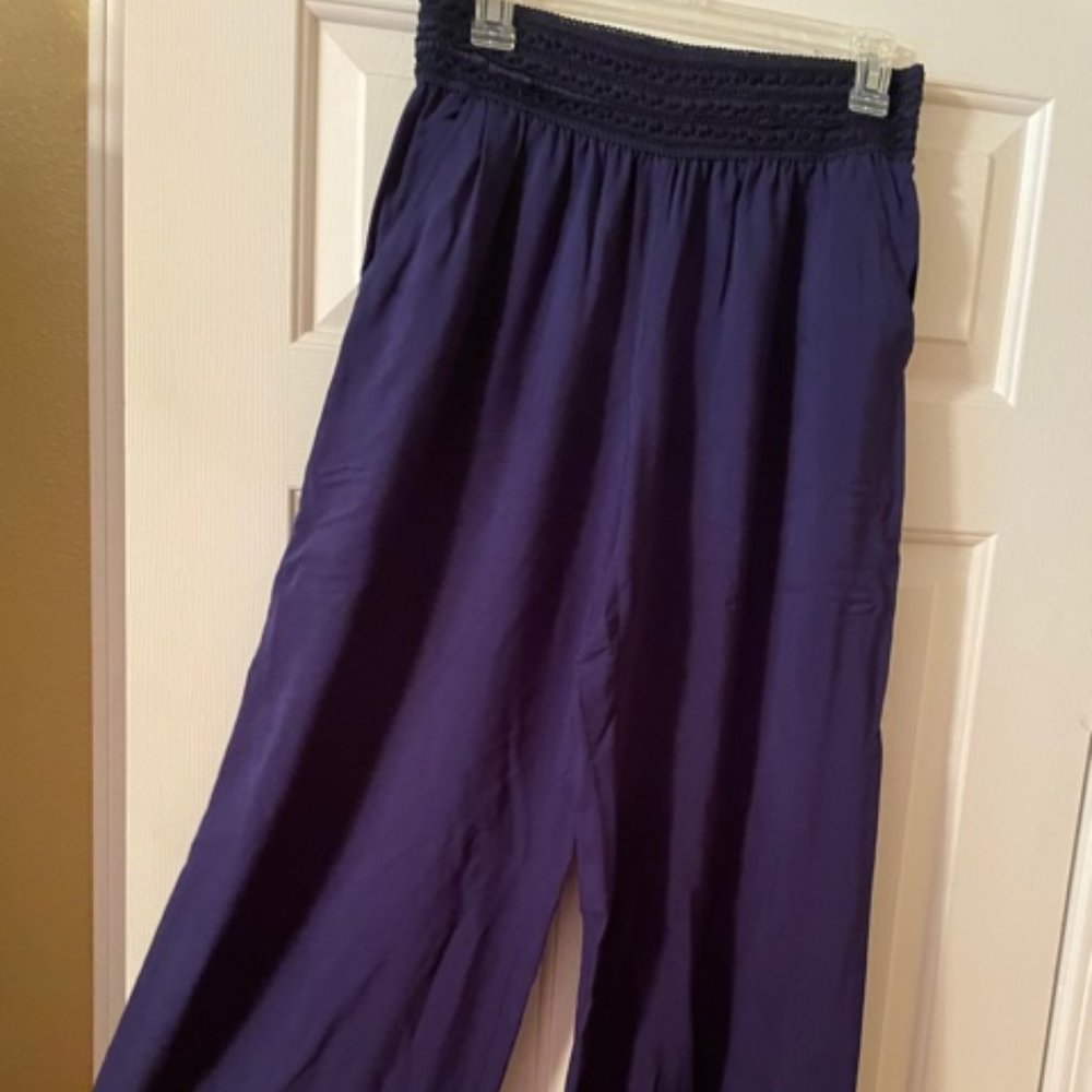 Navy Blue Flowy Pants